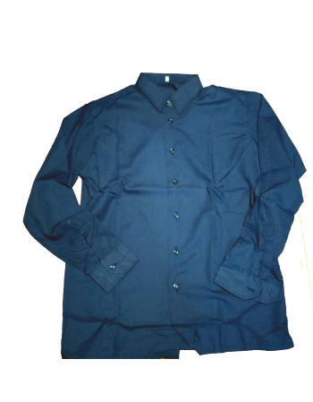 Camicia Uomo Cotone Colore Blu